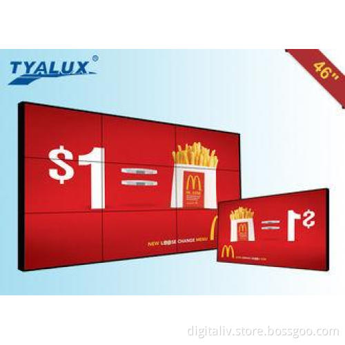 Ultra Slim 550nits Security Video Wall Display , RS232 HDMI
